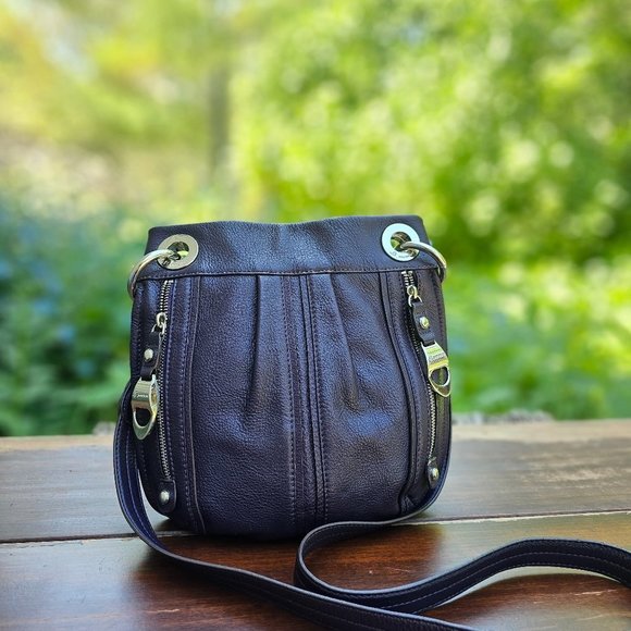 b. makowsky Handbags - B. Makowsky Crossbody Purple Leather Bag, Womens Fashion Designer Bag, Preloved